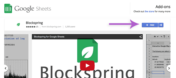 Download Blockspring for Google Sheets here