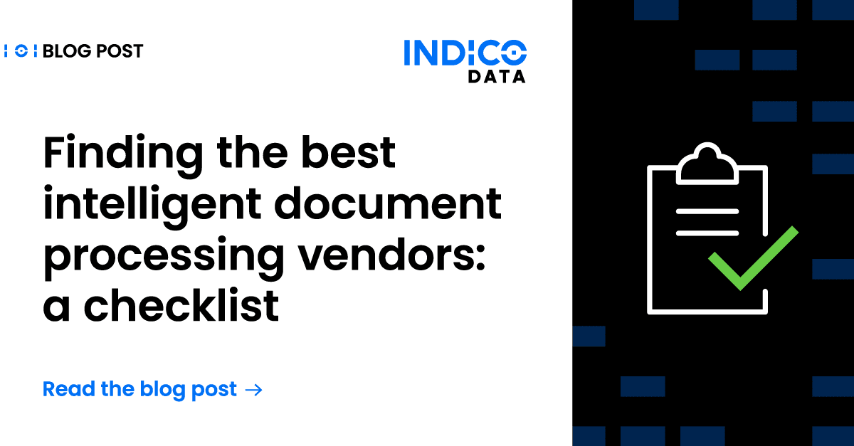Finding the best intelligent document processing vendors: A checklist