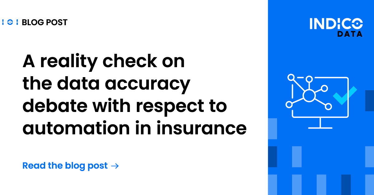 A reality check on the data accuracy debate with respect to automation in insurance