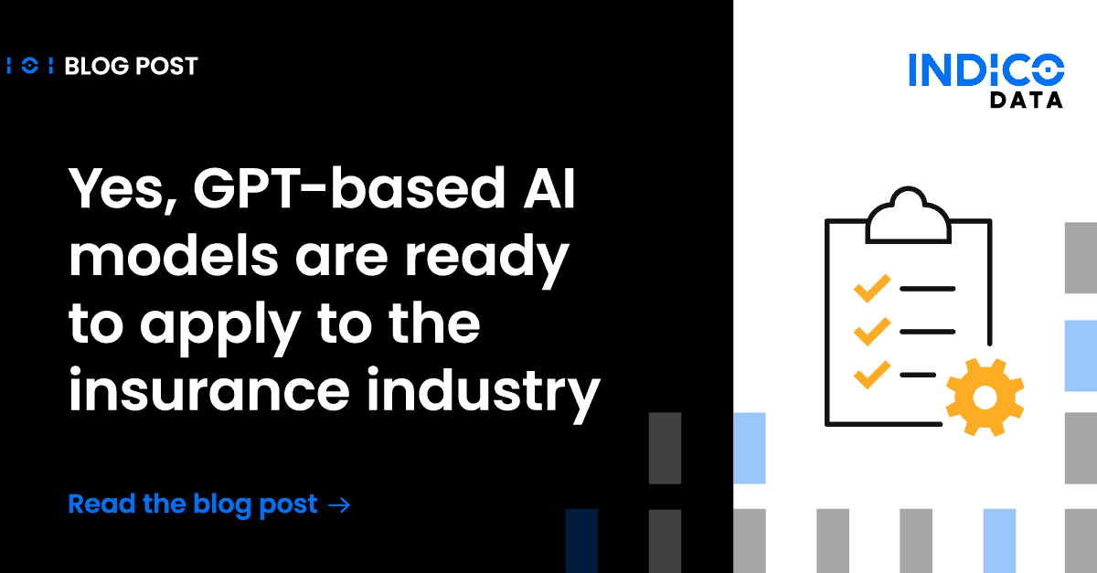 Yes, GPTbased AI models are ready to apply to the insurance industry
