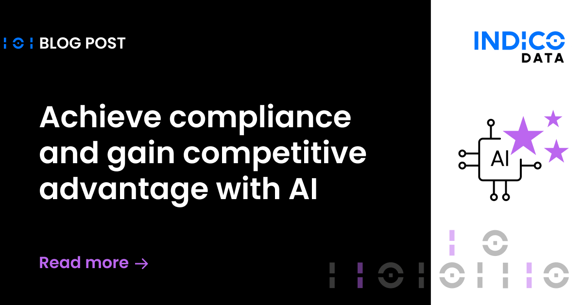 Achieve compliance and gain competitive advantage with AI