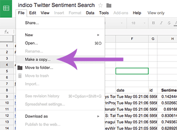 Click here to make a copy of our Sentiment Spreadsheet