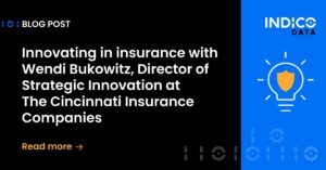 Blog post header with text about innovation in insurance with Wendi Bukowitz, Director of Strategic Innovation at The Cincinnati Insurance Companies.