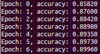 epoch0 - LR accuracy beginning