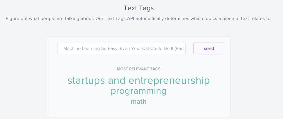 text tags